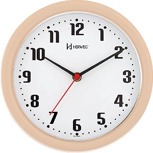 Relógio de Parede Herweg 6102-324 Quartz Redondo 22cm Pinus