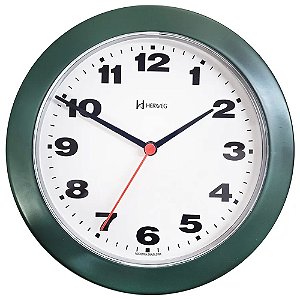 Relógio de Parede Herweg 6103-336 Quartz Redondo 21cm Verde