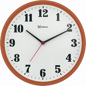 Relógio de Parede Herweg 6126-302 Redondo 26 cm Tijolo