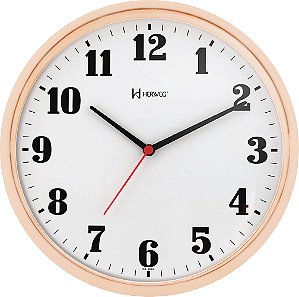 Relógio de Parede Herweg 6126-324 Quartz Redondo 26cm Pinus