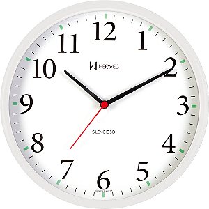 Relógio de Parede Herweg 6126S0-021  Redondo 26cm Branco
