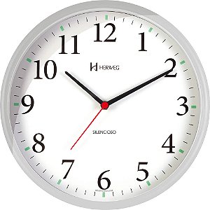Relógio de Parede Herweg 6126S0-024 Redondo 26cm Cinza