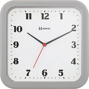 Relógio de Parede Herweg 6145-024 Quartz 23x23cm Cinza