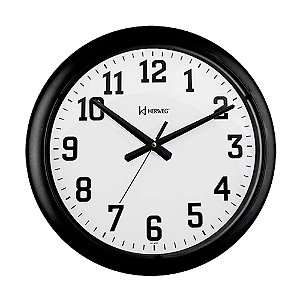 Relógio de Parede Herweg 660129-034 Quartz Redondo 40cm Preto