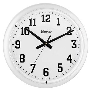 Relógio de Parede Herweg 660129-132 Quartz Redondo 40cm Branco