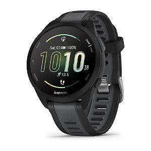 Relógio Smartwatch e Monitor Cardíaco de Pulso e GPS Garmin Forerunner 165 Music