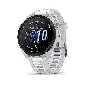 Relógio Smartwatch e Monitor Cardíaco de Pulso e GPS Garmin Forerunner 165 - Branco