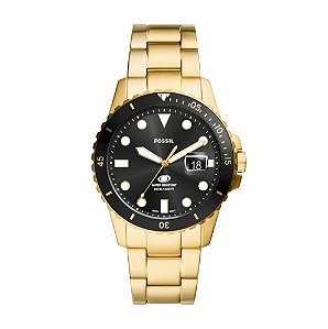 Relógio Fossil Masculino Fossil Blue Dourado - FS6035/1DN