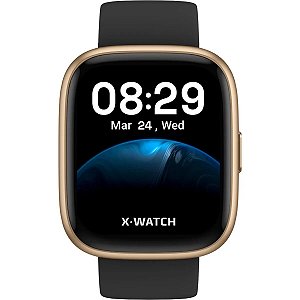 Relogio Smartwatch Unissex Alexa X-Watch XSWUQPI004A - Preto