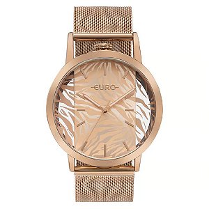 Relógio Euro Feminino Glitz Rosé - EU2036YUF/4J