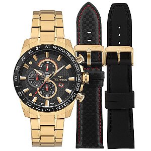 Relógio Technos Masculino Carbon OS1ABR/T1P Troca Pulseira