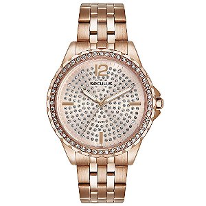 Relógio Feminino Seculus Cristais 44238LPSVRS2