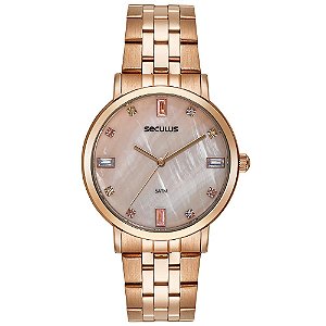 Relógio Feminino Seculus Glitter e Cristais 44245LPSVRS2