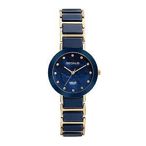 Relógio Feminino Seculus Cerâmica Madrepérola 77228LPSVDQ1