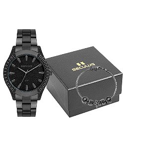 Kit Relógio Feminino Seculus Pulseira 77305LPSVPS3K1
