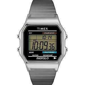 Relógio Timex Digital Quadrado Prata T78587
