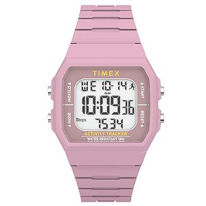 Relógio Timex  Digital Contador de Passos  Rosa TW5M55800