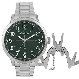 Kit Condor Masculino Militar Prata CO2035NRV/K4V