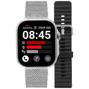 Relógio Smartwatch Unissex Connect Prata TMAXCAB/9K