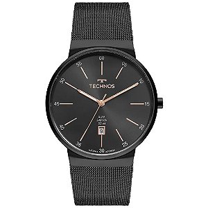 Relógio Technos Masculino Slim safira GM12AG/1P