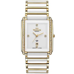 Relógio Technos Feminino Ceramic Sapphire Dourado - GN10AX/4B