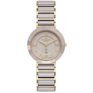 Relógio Technos Feminino Ceramic Sapphire Dourado - 2015CE/1C
