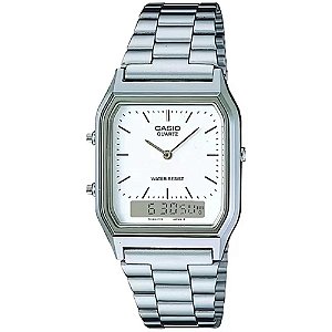 Relógio Casio Unissex Vintage Analógico-Digital AQ-230A-7DMQ