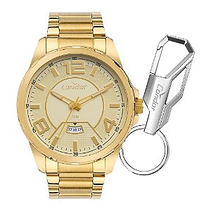 Kit Relógio Condor Masculino Speed Dourado - CO2117BR/K4X