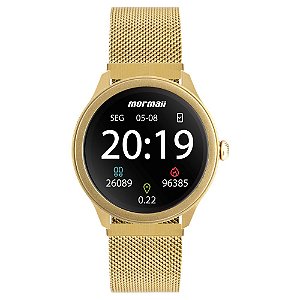 Relógio Smartwatch Mormaii Unissex Dourado - MOLIFEURAG/7D