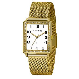 Relógio Feminino Lince Dourado LQG4665L B2KX