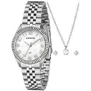 Kit Relógio Lince Feminino Prata LRMM063L36 K0K3B2SX