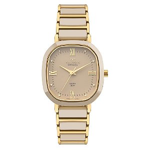 Relógio Technos Feminino Ceramic Sapphire Dourado 2035NER/1X