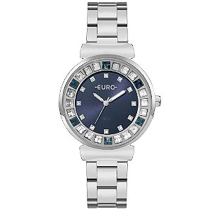 Relógio Euro Feminino Stones Prata - EU2035YXW/4A