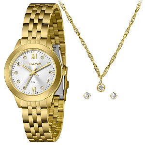 Relógio Lince Feminino Kit Colar e brincos – LRG4843L34