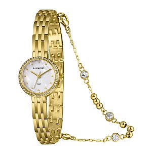 Relógio Lince Feminino Dourado Pulseira – LRGH293L23 B1KX