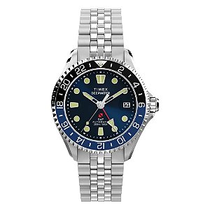 Relógio Masculino Timex Deepwater Meridian 200 Automatic GMT TW2Y64000