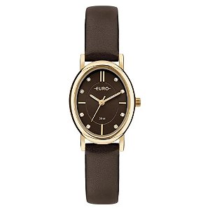 Relógio Euro Feminino Mini Dourado e Marrom - EU2035ZFB/3M
