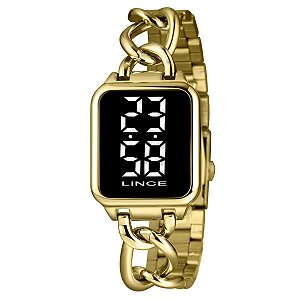 Relógio Lince Feminino Digital Dourado – LDG4867L30-BXKX