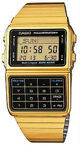 RELÓGIO CASIO DATABANK MASCULINO DBC-611G-1DF DOURADO