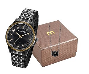 Relógio Mondaine Feminino 53649LPMVPE2K1 + Colar