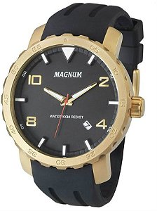 Relógio magnum masculino - ma34012p - dourado com pulseira de