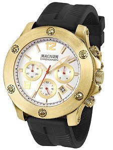 Relógio Magnum Sports MA33504J Quartz Preto Pulseira de Borracha