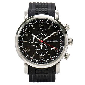 Pulseira Relogio Borracha Masculino Magnum