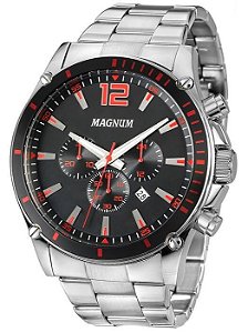 Kit Relógio Magnum Masculino MA33737C + Pulseira - Preto