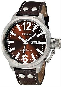 Relógio Magnum Sports Masculino Ma31524b Pulseira De Couro