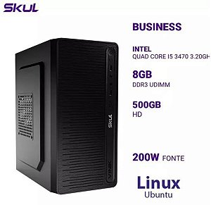 Computador B500 Quad Core I5 3470 3.20GHZ Memória 8GB DDR3 HD 500GB Fonte 200W Bivolt  Linux UBUNTU