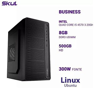 Computador B500 Quad Core I5 4570 3.20GHZ Memória 8GB DDR3 HD 500GB Fonte 300W PFC Ativo Linux UBUNTU