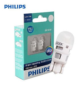 Lâmpada Philips Pingo Led Ultinon 6000k W5w T10 Super Branca