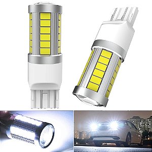 LAMPADA T20 33 LED CREE 1 POLO 7440 7443 W21W BRANCO 12V