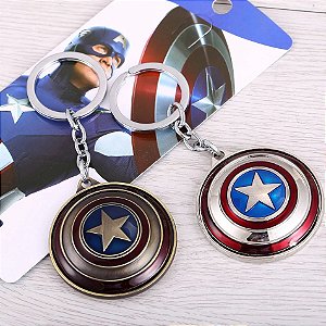 Chaveiro em Metal Escudo Capitão América - Spinner